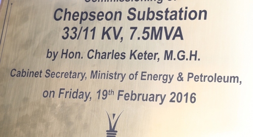 Commissioning of Chepseon Substation